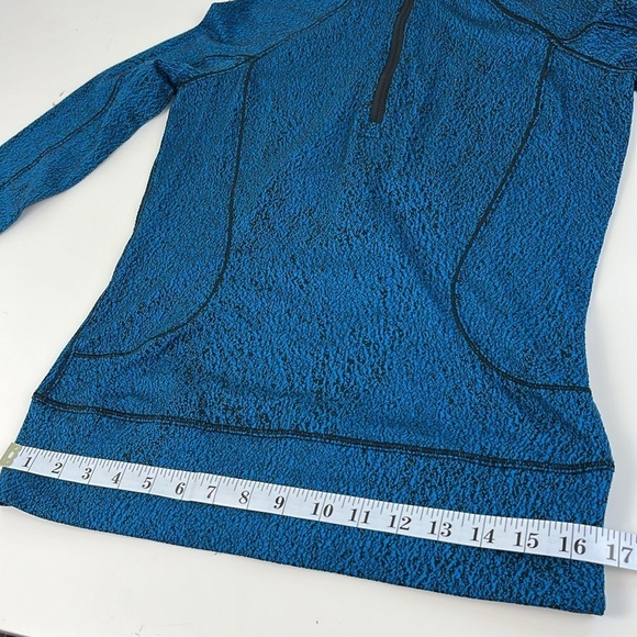 Lululemon Shocking Blue Black Rush Hour 1/2 Zip Sweater - Picture 13 of 15